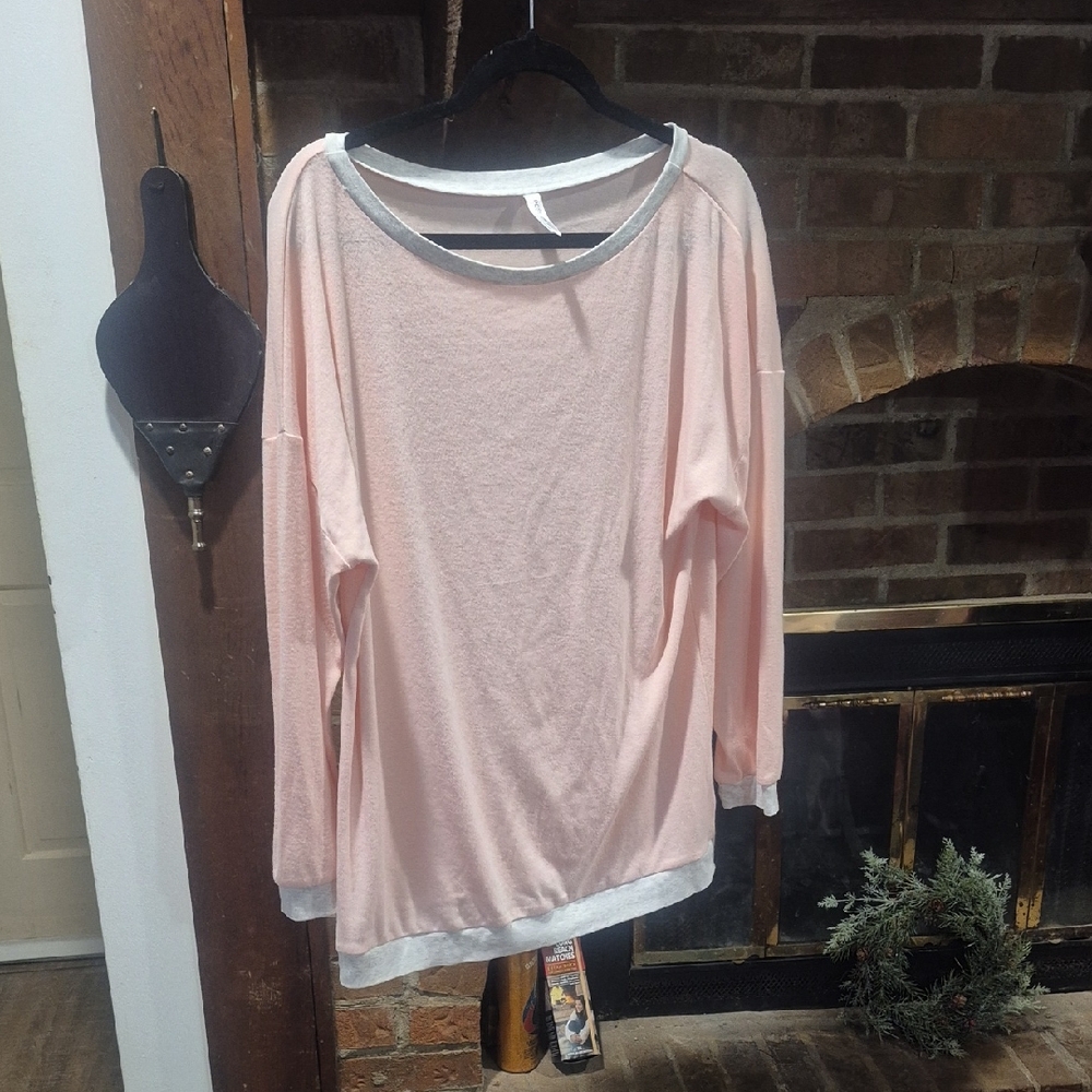 Chic Pink and Gray Women's Sweatshirt